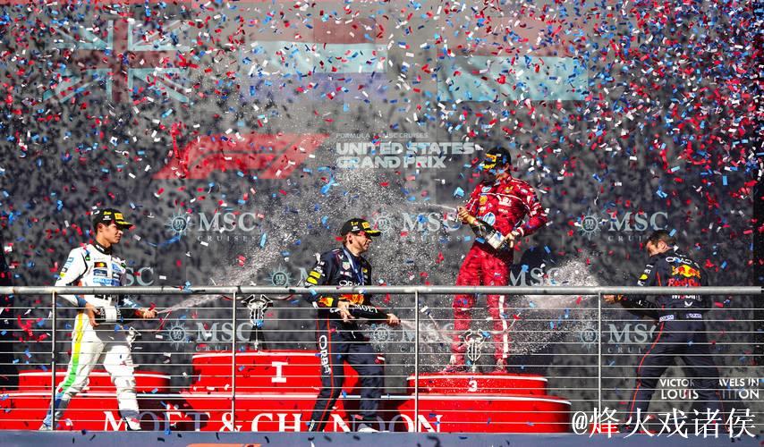 F1美国站：维斯塔潘杆位夺冠 诺里斯亚军勒克莱尔第3